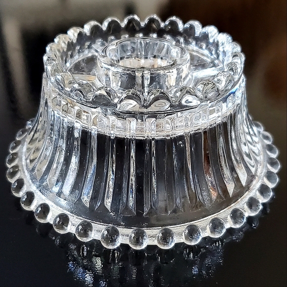 (2) Vntg Candle Sticks Reversible Cross between Candlewick & Ribbed Pattern - Picture 2 of 7